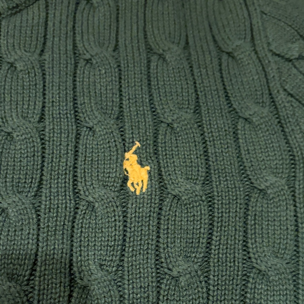 Polo by Ralph Lauren Boy’s Dark Green Crewneck Sweater - Picture 3 of 4
